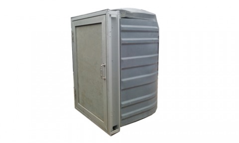 ถังขยะชนิดฝังกำแพงบานทึบ